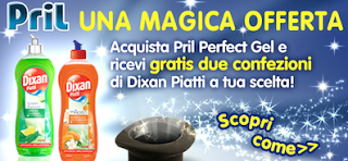 Prodotti gratuiti 2 detersivi Dixan gratis con Pril magica offerta