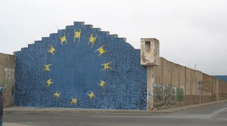 BLU IN MOROCCO -NEW WALL NEAR THE SPANISH BORDER