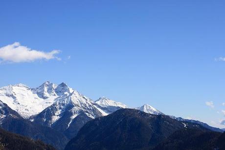 pink and blue Monte Rosa - the special sunset in Champolu