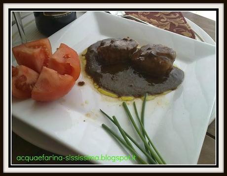 ...filetto di vitella con salsa all'aceto di pomodoro...