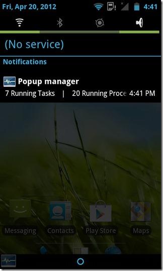 Popup Manager Android Notification Drawer Popup Manager, un ottimo task manager per Android