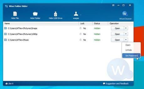 Wise Folder Hider Wise Folder Hider, nascondere i file su Windows