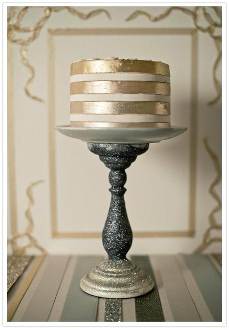 metallic and sparkle wedding decor ideas 