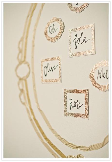 metallic sparkle wedding decor ideas 