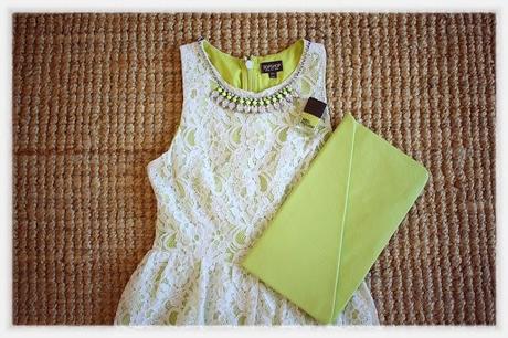 H&M; neon yellow necklace