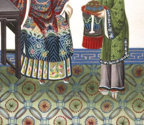 Patterns dettagliatissimi nelle illustrazioni libro chinese drawings