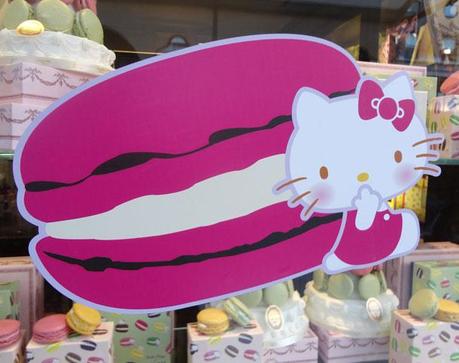 Hello Kitty macarons Laduree logo