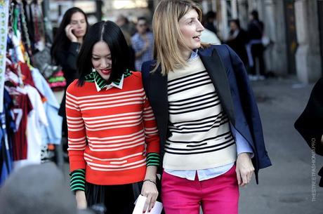 In the Street...Stripes again...horizontal and vertical