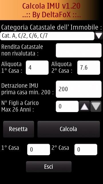 CalcoloIMU v1.20.0 per Symbian