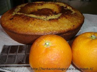 ciambella all'arancia di Sicilia e cioccolato