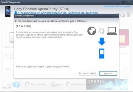 android 4.0.3 ray 595x414 Disponibile Android 4.0.3 per Xperia Ray, Arc S e Xperia Neo V anche in Italia