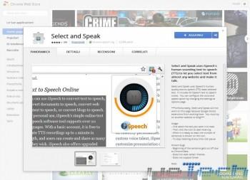 Ascolta la lettura del testo delle pagine web in Google Chrome con l’estensione Select and Speak