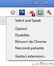 Ascolta la lettura del testo delle pagine web in Google Chrome con l’estensione Select and Speak