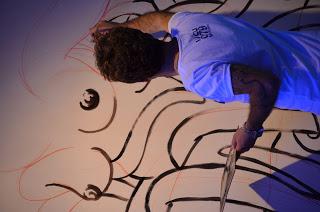 Iucu live painting _ spazio Concept _ club haus 80's _ Fuori Salone