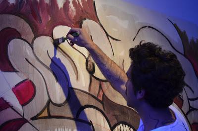 Iucu live painting _ spazio Concept _ club haus 80's _ Fuori Salone