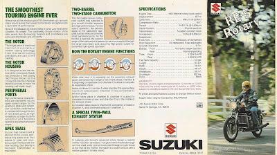 Vintage Brochures: Suzuki RE5 Rotary 1976 (Usa & Germany)