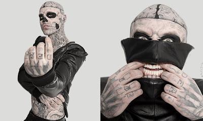 Rick Genest testimonial per l'adv di ODD New York