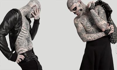 Rick Genest testimonial per l'adv di ODD New York