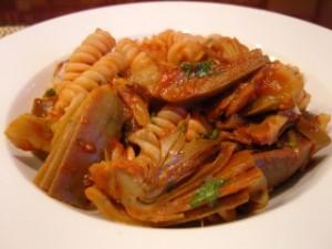 Canciofa cun bagna  Carciofi al sugo