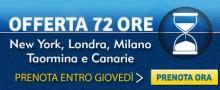 Expedia: 72 ore di sconti per Milano, Londra, New York, Taormina, Canarie