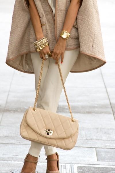 Woman in beige