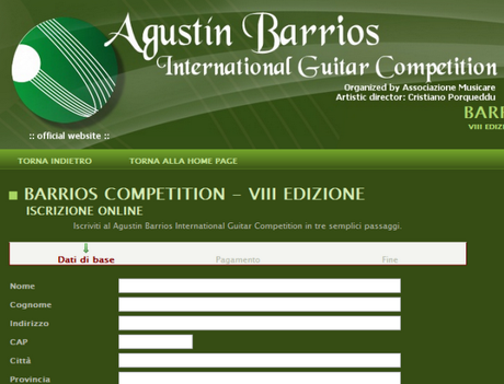 Barrios Competition 2012 - Aperte le iscrizioni!