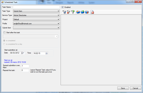 magic submitter - aggiunta comando allo scheduler
