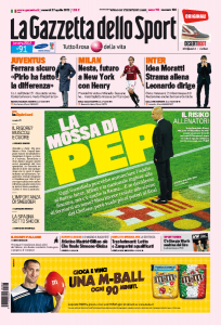 Ecco le prime pagine del Corriere dello Sport – Gazzetta – Tuttosport