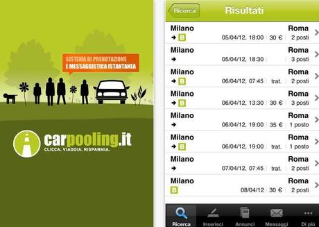 Rilasciato l’aggiornamento 2.0 della app Carpooling per viaggiare insieme in auto