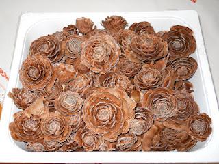 Due centrotavola di pigne