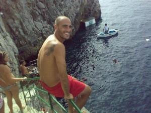 FOTO-Il capitano azzurro Paolo Cannavaro a Capri!
