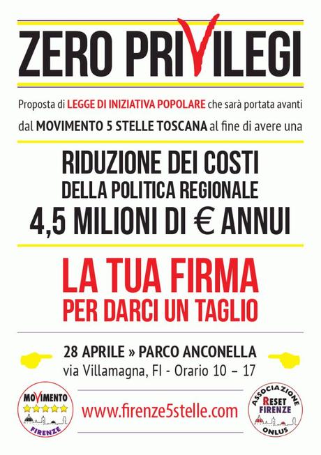 28 Aprile è lo ZERO PRIVILEGI DAY della Toscana