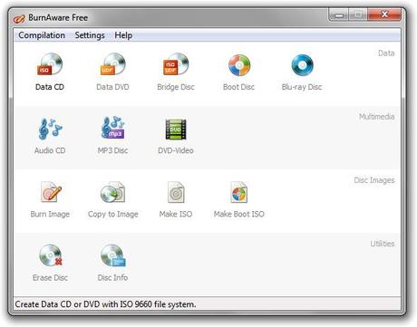 burnaware free I 5 Migliori Programmi Gratuiti per Masterizzare Dischi Blu Ray su Windows