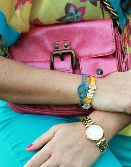 Turquoise, Yellow, Pink and a Mix of Flowers