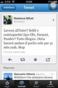 FOTO-Gifuni su Twitter: ” Lavezzi all’Inter? Tutto illogico. Ecco perchè…”