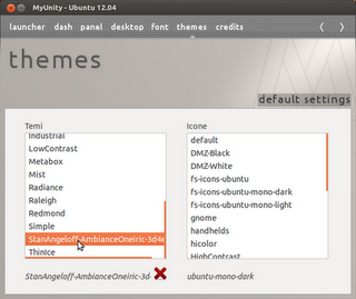 Menu contestuali in stile dark  sul tema Ambiance in Ubuntu 12.04 Precise Pangolin