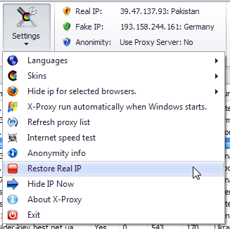 X Proxy 2012 04 28 10 27 57 X Proxy, per cambiare indirizzo IP in un istante e accedere ai siti bloccati in un determinato Paese