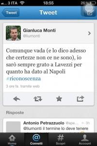 FOTO-Monti(Gds) su Twitter: ” Comunque vada, sarò sempre grato a Lavezzi…..”