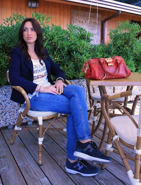 OUTFIT: Red, Blu, White and Denim