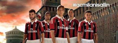 La nuova maglia del Milan 2013