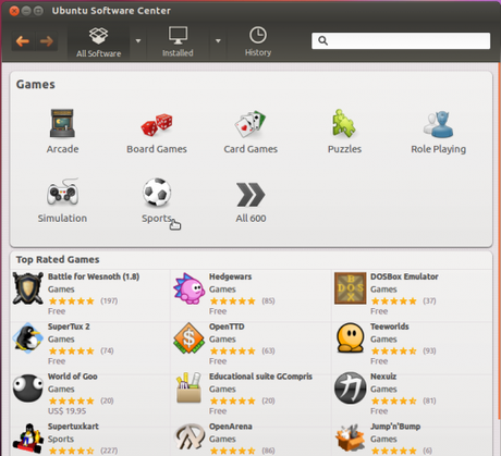 Ubuntu 12.04 Precise Pangolin Games Apps