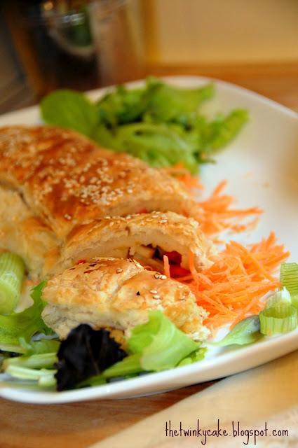 Strudel di verdure e vellutata di funghi (menù vegano)