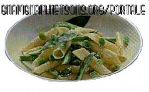 Garganelli agli asparagi, fave e crema di pecorino