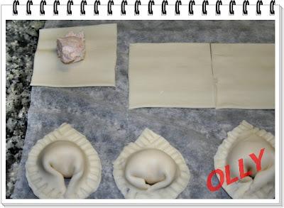 Cappellacci di pasta sfoglia,ripieni di salmone e philadelphia