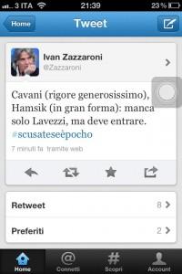 FOTO-Zazzaroni su Twitter: ”  Cavani e Hamsik in gran forma, manca solo…”