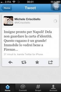 FOTO-Criscitiello su Twitter: “Insigne pronto per Napoli. Dela non guardare…”