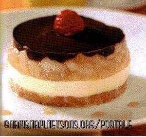 Cheese cake con pere e cioccolato