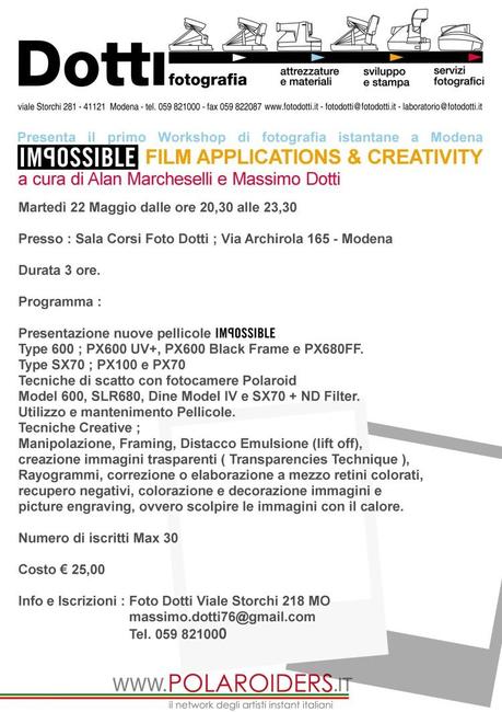 Maggio? Workshop!