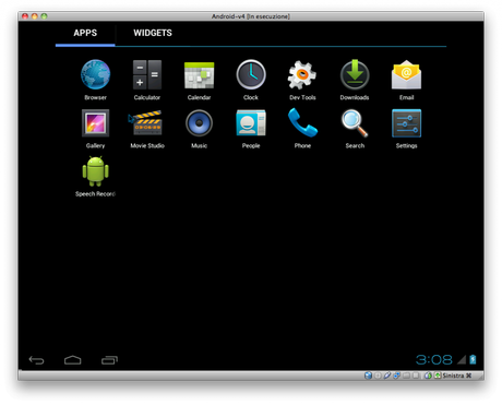Android v4 In esecuzione 1024x826 Utilizzare Android Ice Cream Sandwich 4.0 su PC tramite VirtualBox