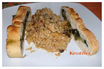 Riso orientale con pizza di scarola